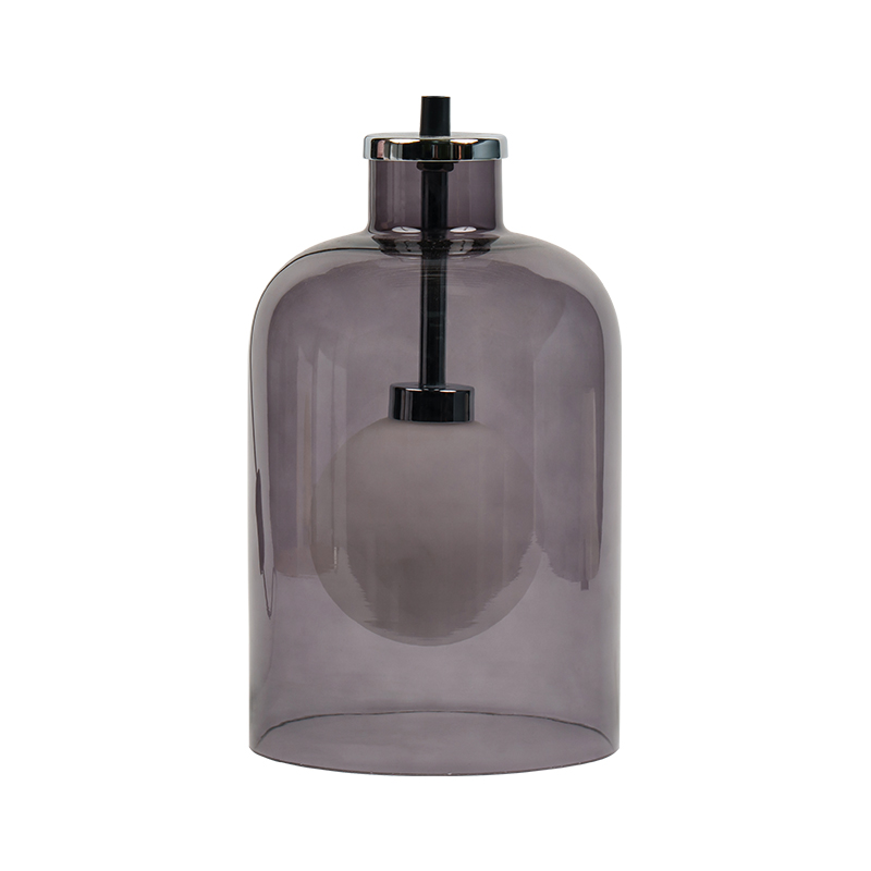 Lâmpada de mesa de vidro criativo marrom