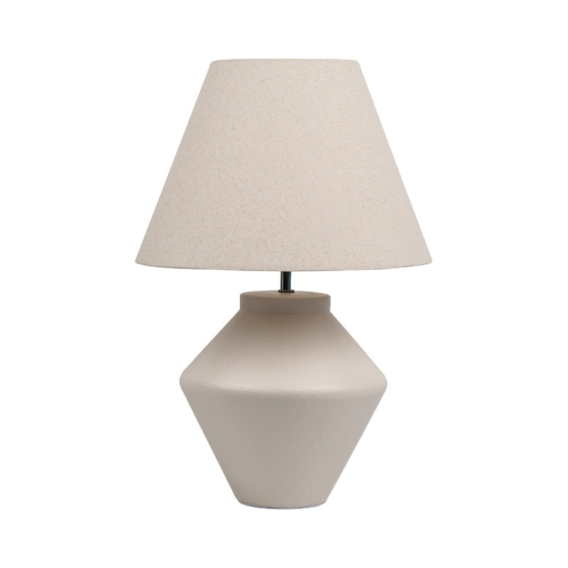 Lâmpada de mesa de cerâmica geométrica