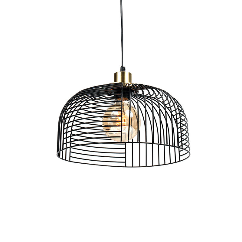 Lustre de ferro com vazamento de luz de pássaro