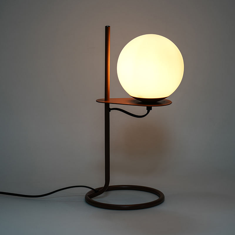 Luminária de mesa de vidro simples