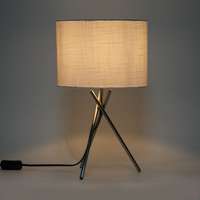Luminária de mesa de cabeceira de aço inoxidável