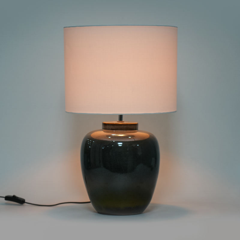 Lâmpada de mesa retrô cerâmica de cor de gradiente