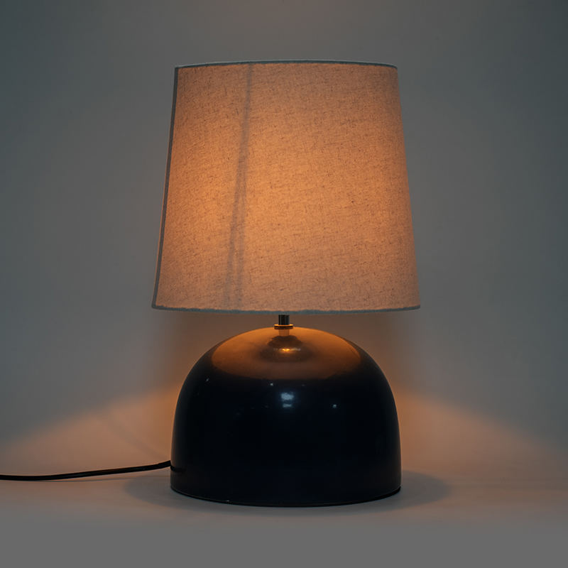 Lâmpada de mesa de cerâmica inferior redonda grande e simples