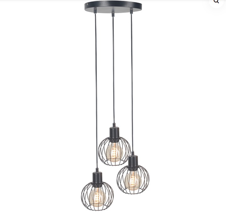 Qual o efeito que o lustre de ferro de três cabeças pode trazer para o espaço doméstico?